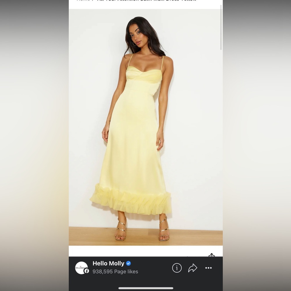 Hello Molly Yellow Maxi Dress